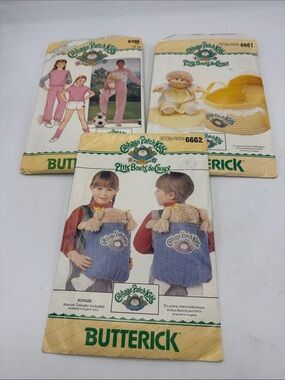 VTG Butterick Cabbage Patch Kids Patterns 80s